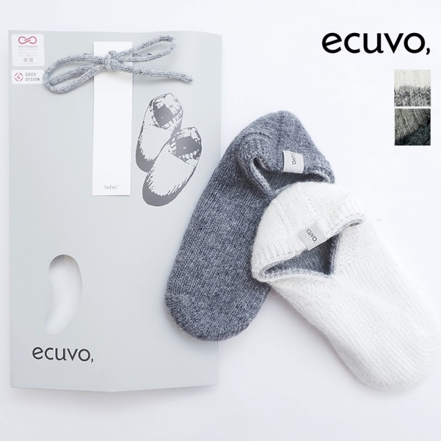 ecuvo, エクボ  226-31/226-32 ニットルームソックス ウール レディース/メンズ リバーシブル 2WAY サスティナブル　| 定番 ファッショングッズ 秋冬