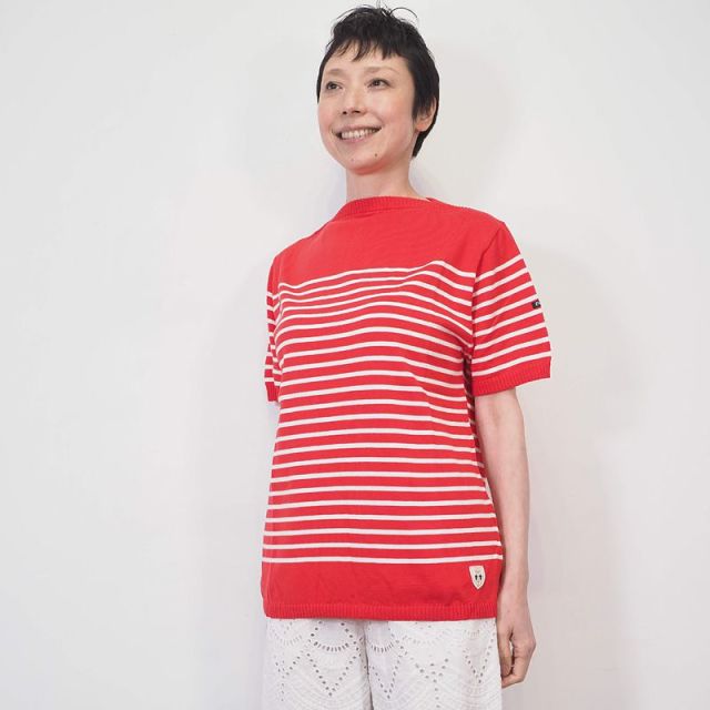 Fileuse D Arvor フィールズダルボー Tristan トリスタン 半袖ニットソー 無地 ボーダー コットン100 ss トップス 春夏