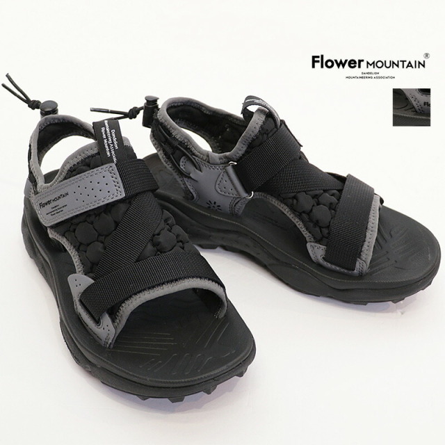 FLOWER MOUNTAIN フラワーマウンテン FM30083 NAZCA ナスカ Cloudy black パディングメッシュサンダル ベルトサンダル スポーツサンダル スポサン スニーカーサンダル | 26SS シューズ 春夏