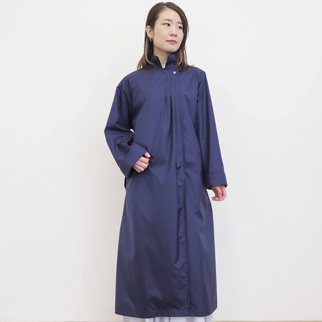 【正規品】FOX UMBRELLAS フォックスアンブレラズ FS22-04 TUCK COAT ポリエステルロングレインコート　タックコート  トレンチ ステンカラー ロングコート スプリングコート 撥水 | 春夏 アウター 22SS