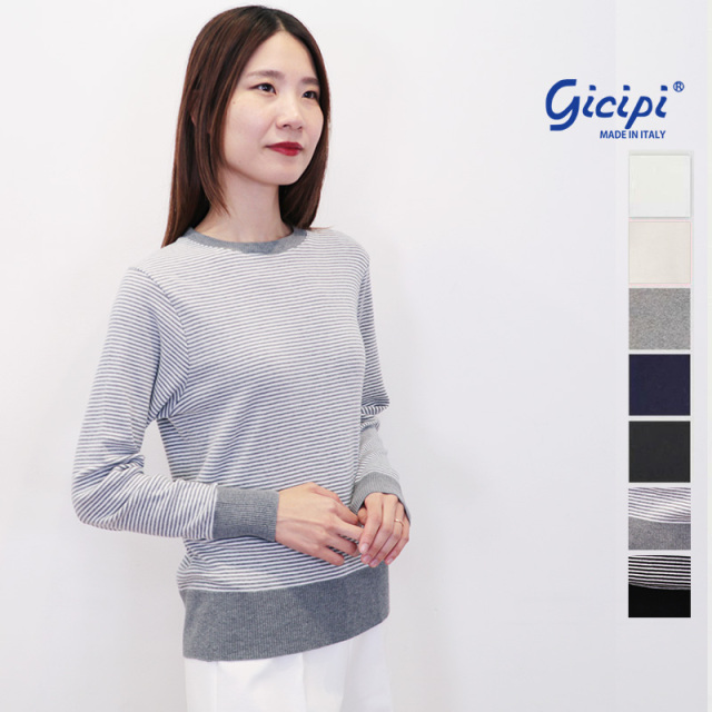 GICIPI ジチピ 2314A BROCCOLO ブローッコロ PESANTE ミラノリブ ショート丈 ワイドシルエット ニットソー PINK gicipi GICIPI ジチピ 2314A BROCCOLO ブローッコロ PESANTE