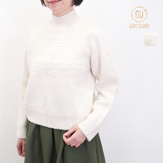 【30％OFF】GUCIBODI グチボディ R20502927 モックネックノルディック柄編みカシミヤニットプルオーバー  カシミヤ100％ セーター カシミア | 25AW トップス 秋冬