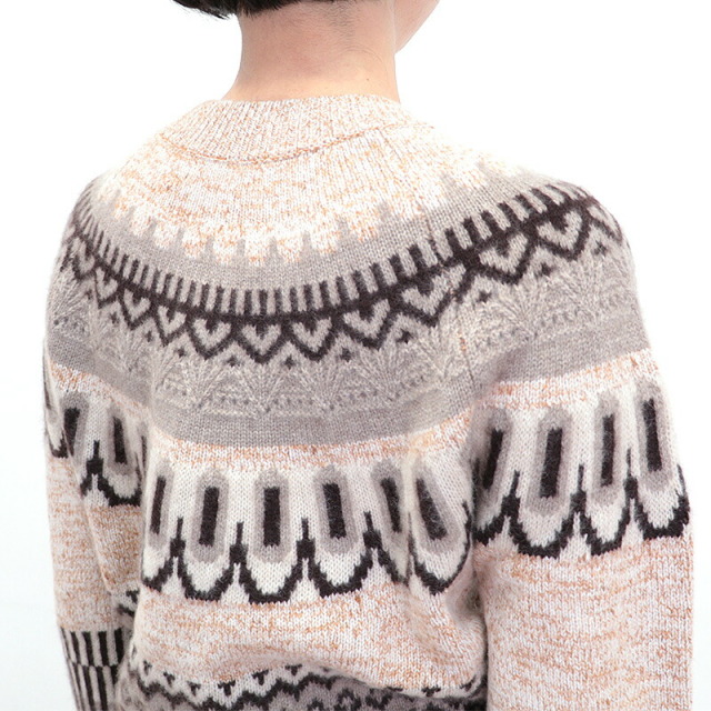 GUCIBODI グチボディ R20734009 ノルディック柄 カシミヤニットプル