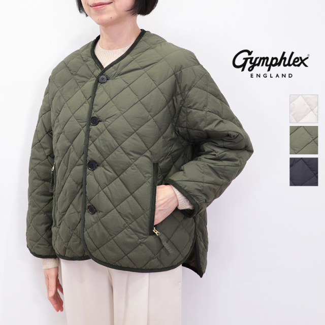 Gymphlex ジムフレックス GY-A0431 NYM キルトダウン ノーカラージャケット ショートキルティングブルゾン | 25AW アウター 秋冬