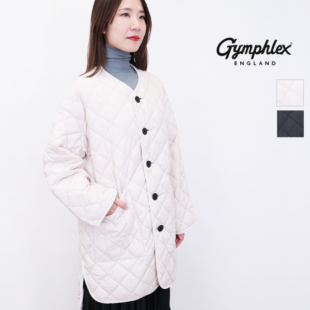 Gymphlex ジムフレックス GY-A0056 NYM キルトダウンノーカラーコート  