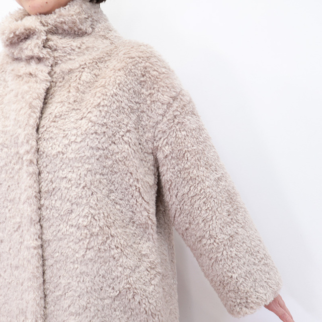 HERNOベージュ ファー ロングコート40サイズ