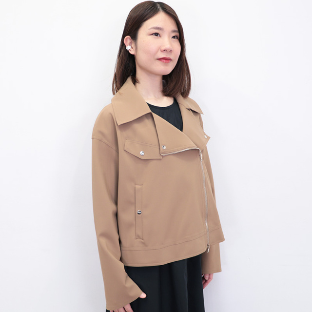 HERNO / ファーストアクトバイカージャケット/42/ナイロン/BEG/GI000269D-13455S-2157 正規品】HERNO ヘルノ GI000269D ナイロンジャージ ライダース