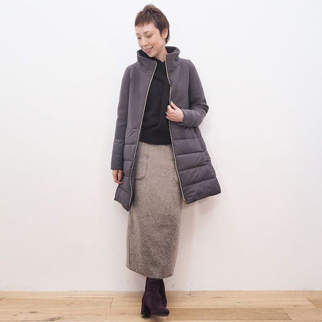サイズはSサイズ HERNO 20AW ウール 切替 ダウンコート 42 PI0848D ...