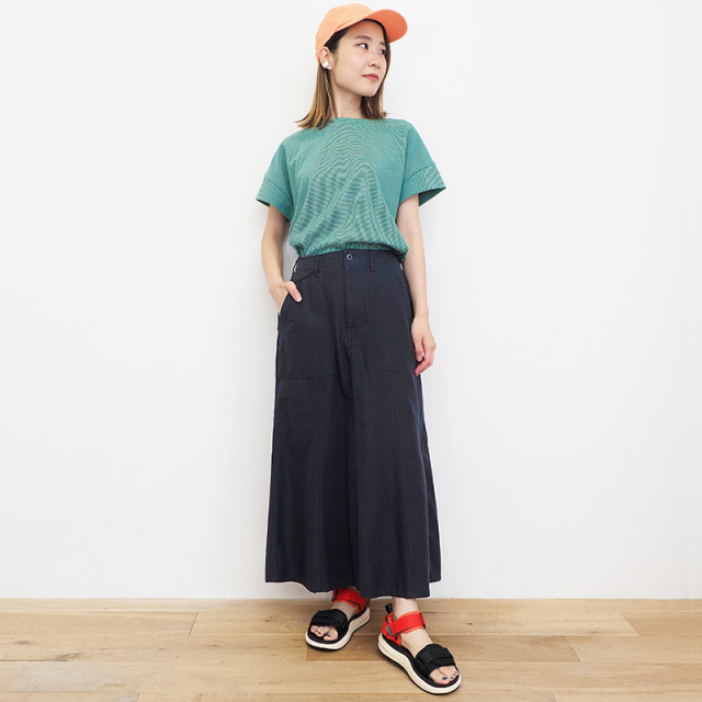 KHA:KI カーキ ミリタリーロングスカート MIL22SSK3072 FATIGUE LONG