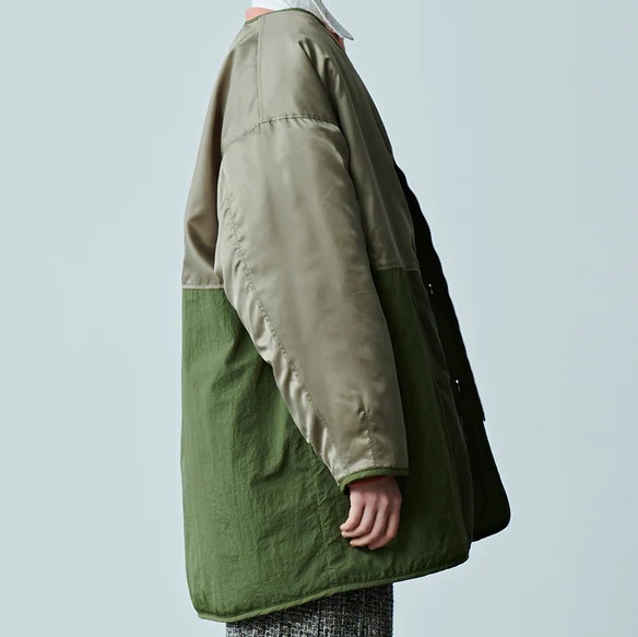 KHA:KI カーキ MIL23FJK3207 リバーシブルライナーコート REV LINNER COAT ボアライナー キルティング  ミリタリージャケット khaki kahki | 23AW アウター 秋冬