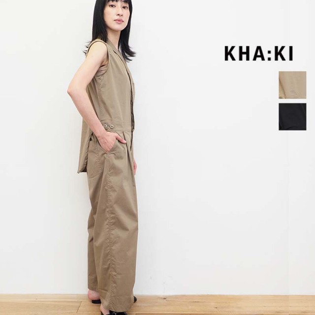 KHA:KI カーキ MIL23HPT3172 ミリタリージャンプスーツ オールインワン サロペット オーバーオール MILITARY JUMP  SUITS khaki kahki | 23SS ボトムス 春夏