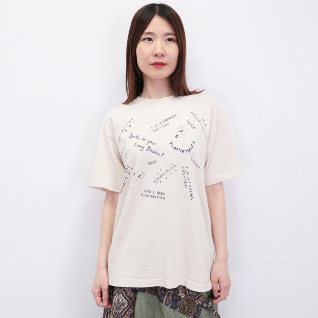 KHA:KI カーキ MIL25HCS3438 ピグメントTシャツ ステンシル