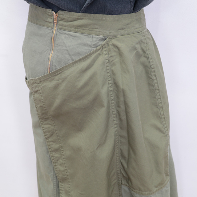 KHA:KI カーキ　ボーダーラップスカートBORDER RAP SKIRT新品 kha:ki スカート 「KHA:KI / カーキ」ボーダーラップスカート