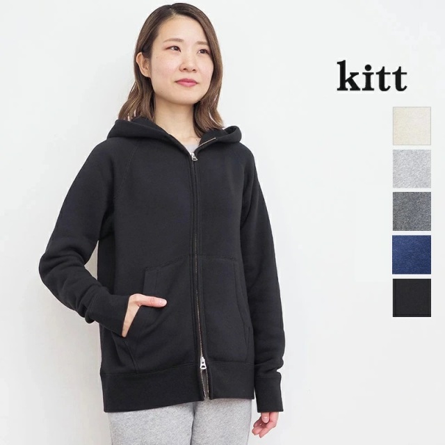 kitt キット 424-c03 ダブルジップパーカー フーディーコットン