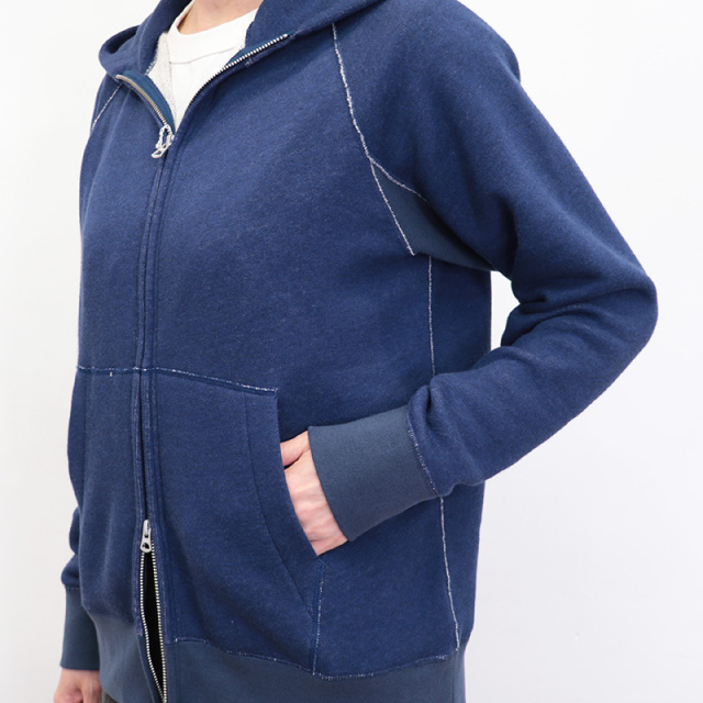 kitt キット 424-c03 ダブルジップパーカー フーディーコットン