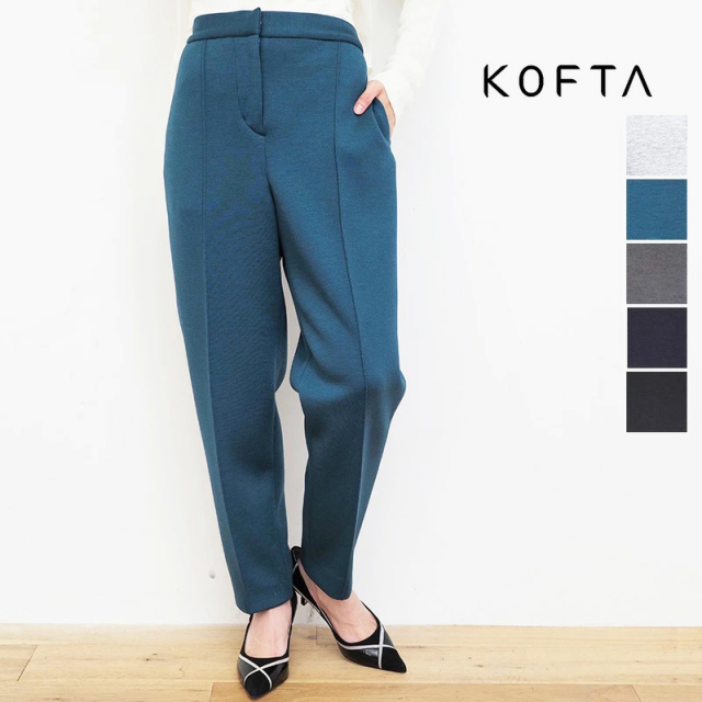 【新色入荷】KOFTA コフタ 572715 TRストレッチパンツ センタープレス テーパード スラックス イージーパンツ ジャージ スウェットパンツ セットアップ  | 定番 ボトムス 秋冬春