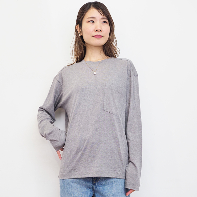 KOFTA コフタ 572737 コットンシルク ドロップショルダークルー