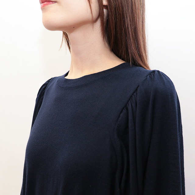 LOWER ローヴァ― LW-05 18G パフスリーブニットプルオーバー ウール100