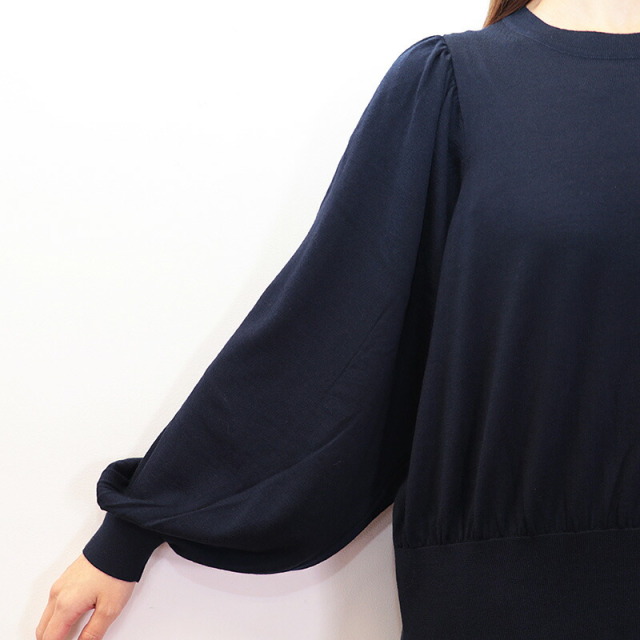 LOWER ローヴァ― LW-05 18G パフスリーブニットプルオーバー ウール100