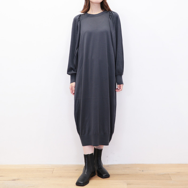 LOWER ローヴァ― LW-47 18G パフスリーブニットワンピース