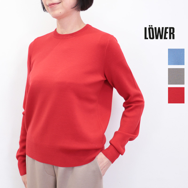 【期間限定】LOWER ローヴァ― LW-50 スムースニットプルオーバー 18G Smooth Pullover ウール100％  ローバー | 秋冬 トップス 25AW