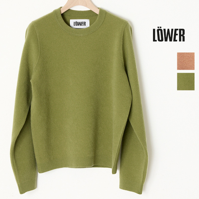 【期間限定】LOWER ローヴァ― LW-56 カシミヤタッチニットプルオーバー 12G  Fulling Smooth Pullover ウール100％  ローバー | 秋冬 トップス 25AW