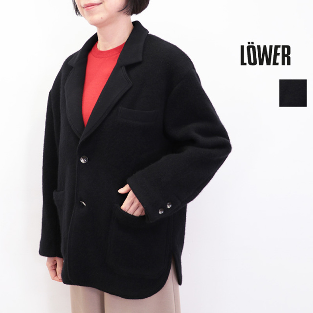 【期間限定】LOWER ローヴァ― LW-U2 カシミヤタッチニットテーラードジャケット カーディガン 12G  Fulling Smooth Tailored Jacket ウール100％  ローバー | 秋冬 アウター 25AW