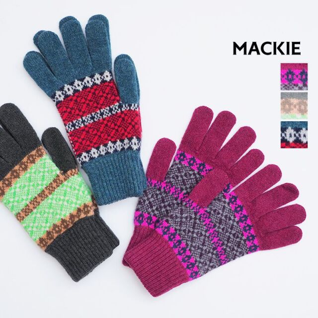  ROBERT MACKIE ロバートマッキー CULZEAN GL793 WOMENS GLOVE フェアアイル柄グローブ 手袋 五本指 ノルディック柄 | 23AW ファッショングッズ 秋冬