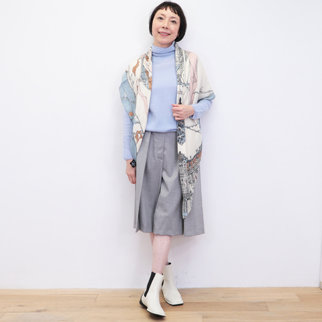 manipuri マニプリ ウールシルクストール モンゴルフィエ