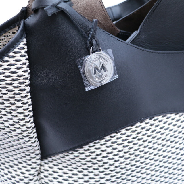 マルコマージ　ラフィアレザーかごバッグ アプト別注】MARCO MASI マルコマージ 3256 レザー切り替え