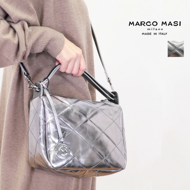 10/3販売開始【アプト別注】 MARCO MASI マルコマージ 3403 ECO-TRA 4way エコレザーキルティングショルダーバッグ ハンドバッグ ミニバッグ 巾着バッグ 斜め掛け  | 23AW バッグ 秋冬