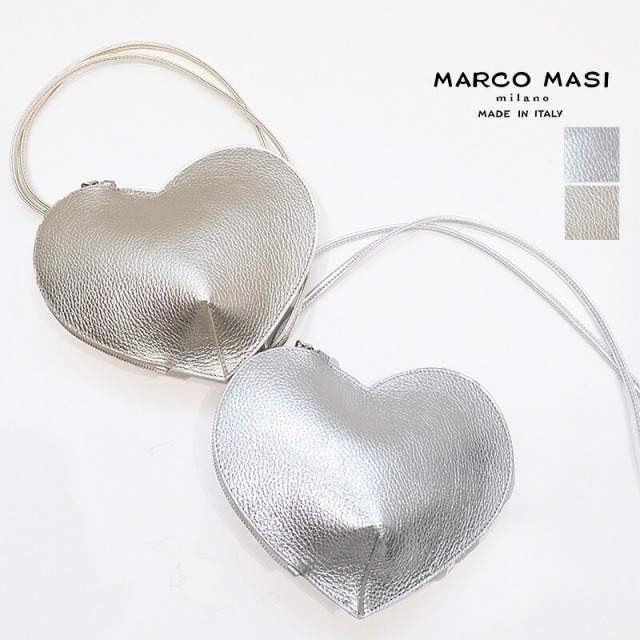 【apt別注】MARCO MASI マルコマージ 3765 DOL/LAM  ハート型ミニバッグ ポシェット パーティーバッグ 本革 肩掛け | 秋冬 バッグ 25AW