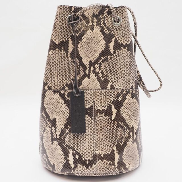 MARCO MASI マルコマージ 2836 SLANG ROCCIA パイソン型押しレザー巾着  