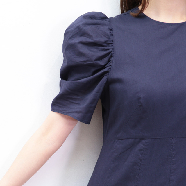 極美品 マリハ セレナーデのドレス マキシ ワンピース コットン ネイビー 36 MARIHA(マリハ) リゾートドレス ワンピース 花のセレナーデの