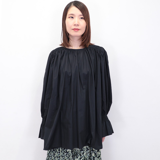 ババグーリ チュニック ドロストトップス 2way XL ブラック インド綿 276512_1.jpg