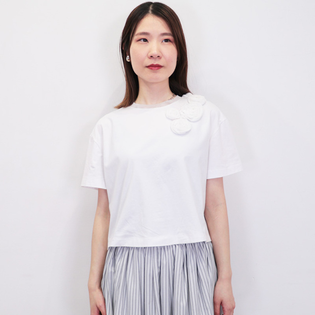 MARILYN MOON◆長袖Tシャツ/--/レーヨン/NVY/無地/MARILYN MOON MARILYN MOON マリリンムーン 4252-172 デコラティブカットソー