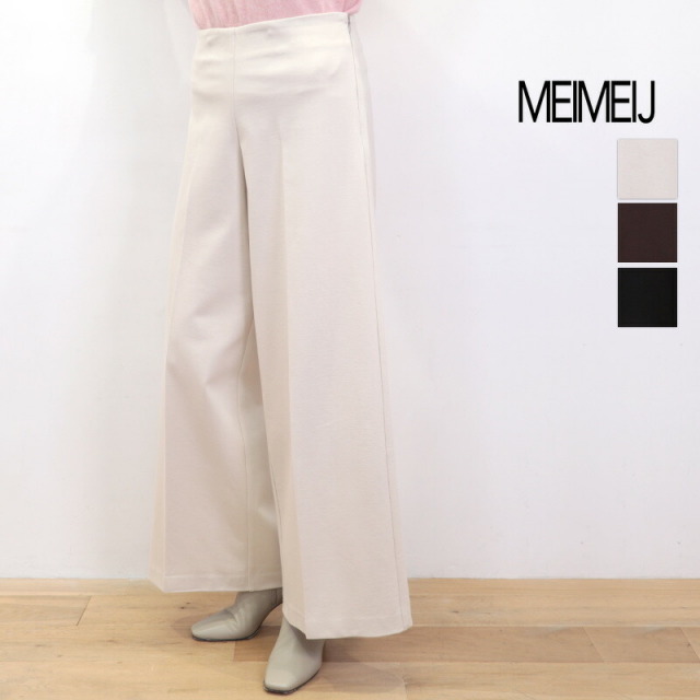 【30％OFF】MEIMEI J メイメイジェイ 32575001 ポンチフレアワイドパンツ バギーパンツ イージーパンツ | 25AW ボトムス 秋冬