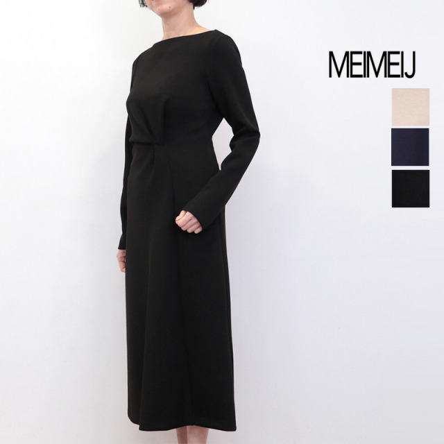 【30％OFF】MEIMEI J メイメイジェイ 32578024 ボンディングツイストワンピース アシンメトリー ドレス | 25AW 秋冬