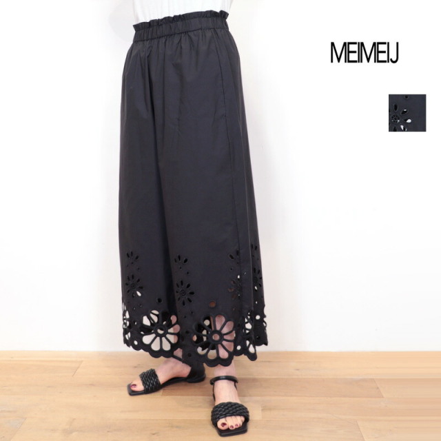 MEIMEI J メイメイジェイ 32625016 スカラップカットワークレースワイドパンツ イージーパンツ | 26SS ボトムス 春夏