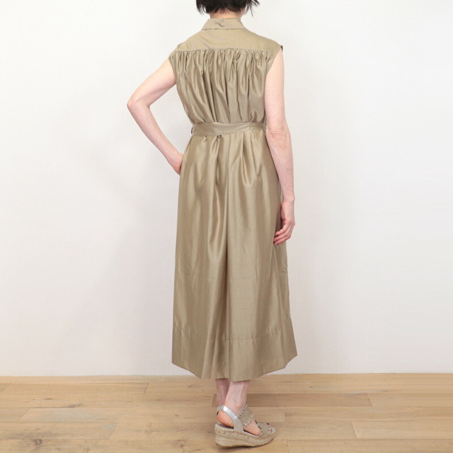 MEIMEI J メイメイジェイ 32628054 ノースリーブ サテンタックギャザー