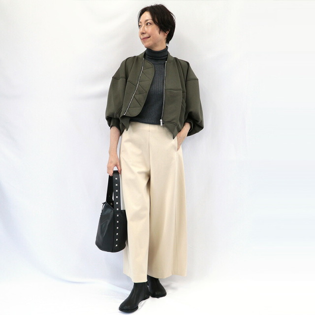 MEIMEI J メイメイジェイ 32666025 クロップドポンチブルゾン MA-1