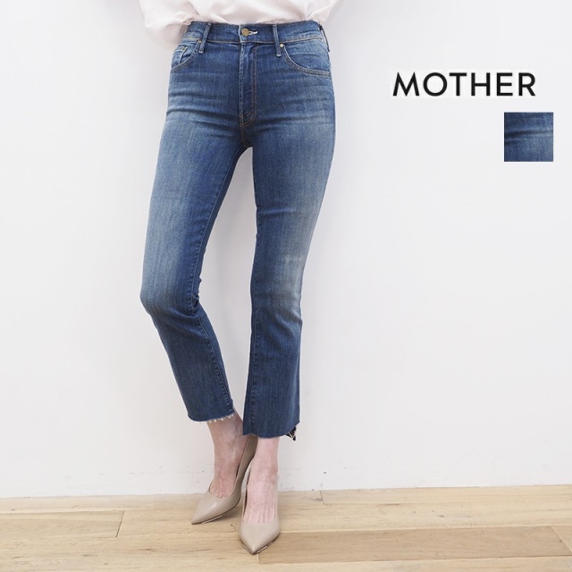 Mother マザー カットオフウォッシュクロップ丈デニムパンツ The Insider Crop Step Fray Denim 1157 173 インディゴ ジーンズ レディース ボトムス ロンハーマン取り扱いブランド 18ss 18aw 定番