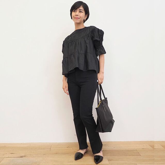 22SS新作】MOTHER マザー 1117-180 BLACK/NTG カットオフデニムパンツ  