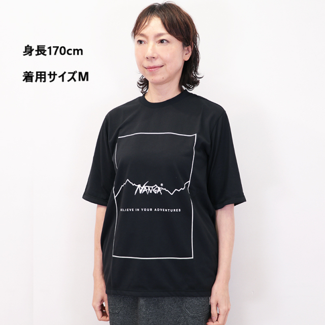 NANGA ナンガ NW2221-1G503 ドライミックスフレームロゴTシャツ