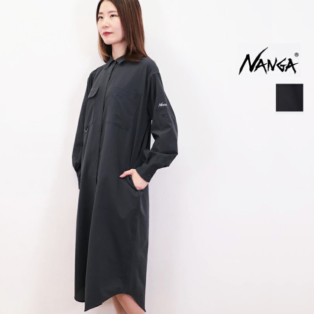 NANGA ナンガ NW2412-1H202-B ドットエア コンフィー シャツワンピース