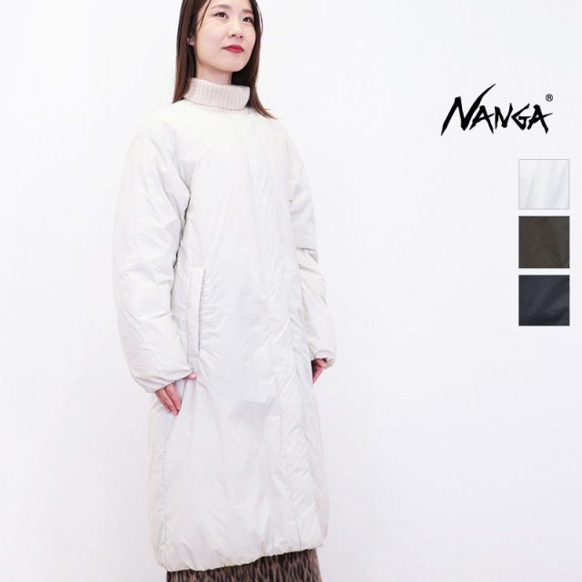 NANGA ナンガ ND2442-1C600-B ノーカラーダウンコート ロング