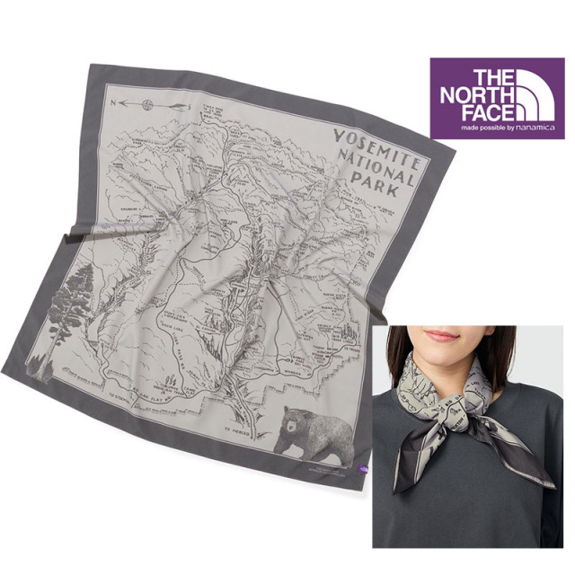 【正規品】THE NORTH FACE PURPLE LABEL ノースフェイス パープルレーベル N25FQ022 マウンテンフィールドスカーフ ヨセミテ バンダナ 70cm Mountain Field Scarf | ファッショングッズ 25AW