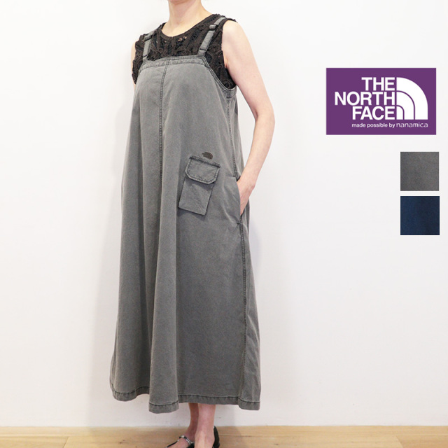 【正規品】THE NORTH FACE PURPLE LABEL ノースフェイス パープルレーベル N26SF063 Cotton Nylon Weather Jumper Dress デニムジャンパースカート サロペットスカート | 26SS 春夏