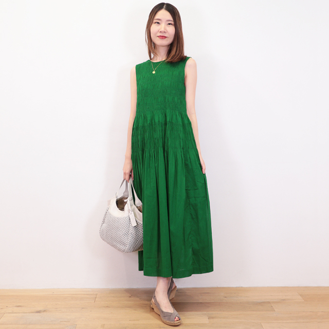 ne Quittez pas コットンボイルノースリーブシャーリングワンピース 