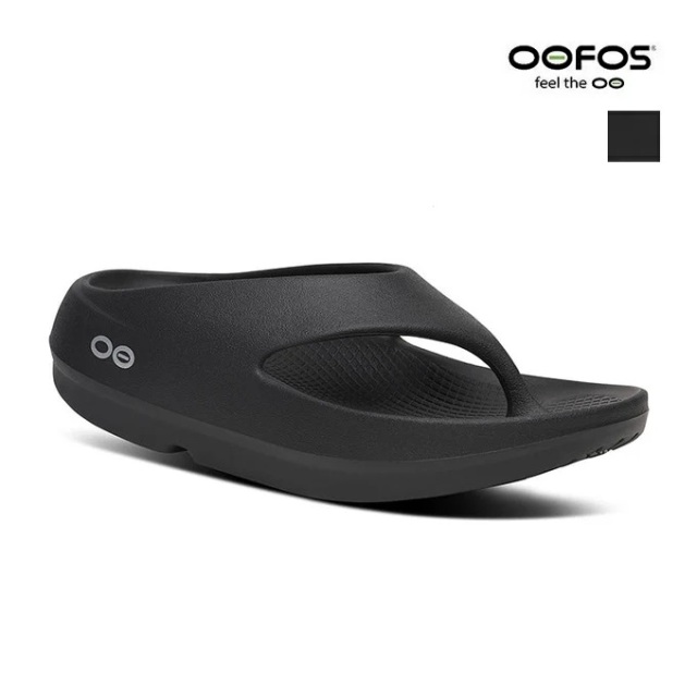※セール対象外 送料無料【国内正規品】OOFOS ウーフォス OOriginal+ ウーオリジナルプラス OOriginal PLUS リカバリーサンダル 厚底 ビーチサンダル トングサンダル ビーサン レディース メンズ ユニセックス BLACK ブラック | シューズ 26SS